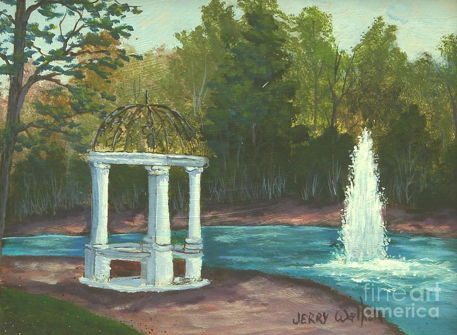 Hopeland Garden Gazebo Painting by Jerry Walker