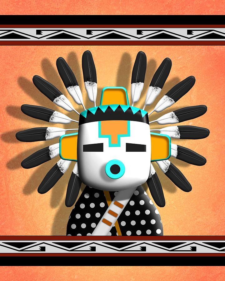 Hopi Kachina Mask Digital Art by John Wills
