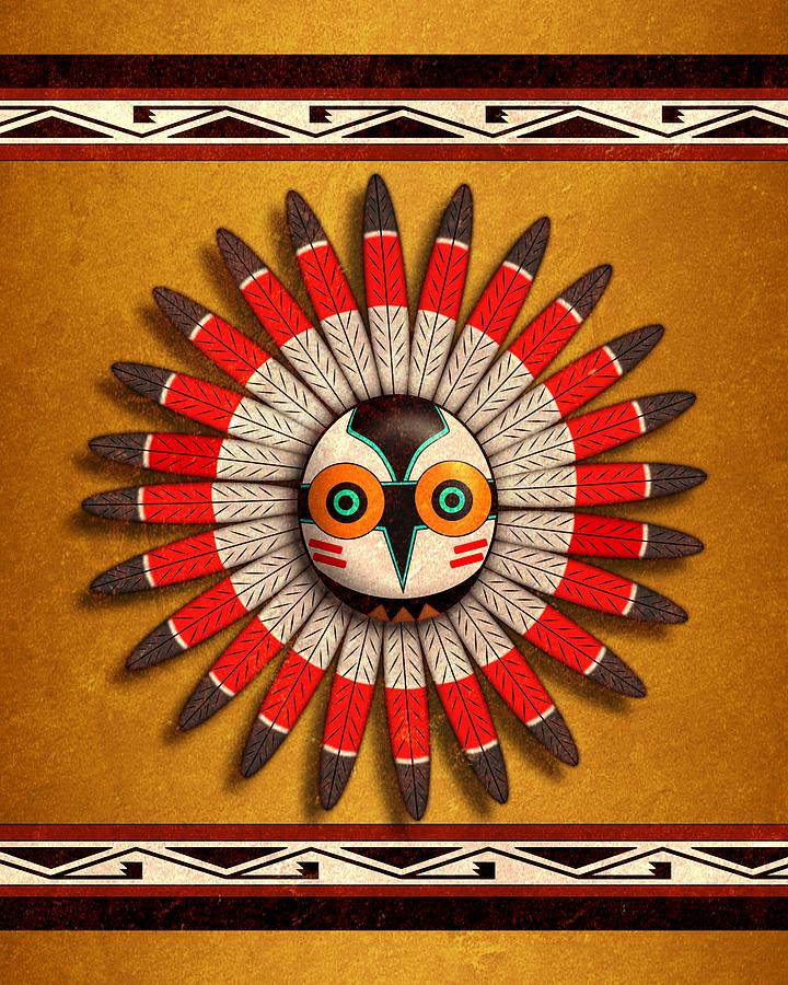 Hopi Owl Mask Digital Art by John Wills