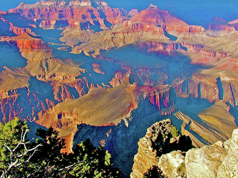 Hopi Point View of Grand Canyon in Grand Canyon National Park-Arizona Photograph by Ruth Hager