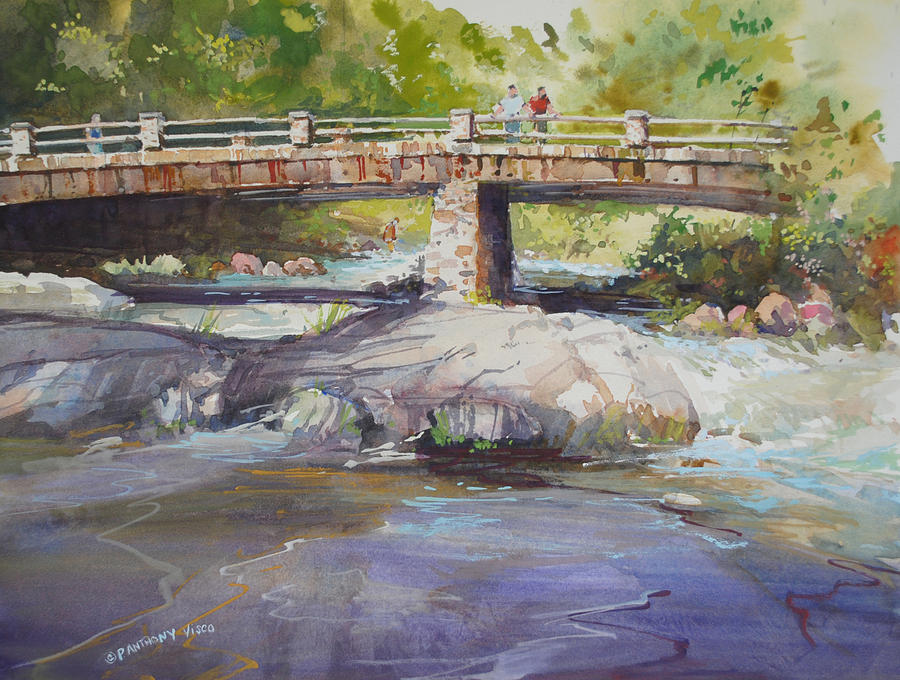 Hopper Bridge Creek Painting by P Anthony Visco