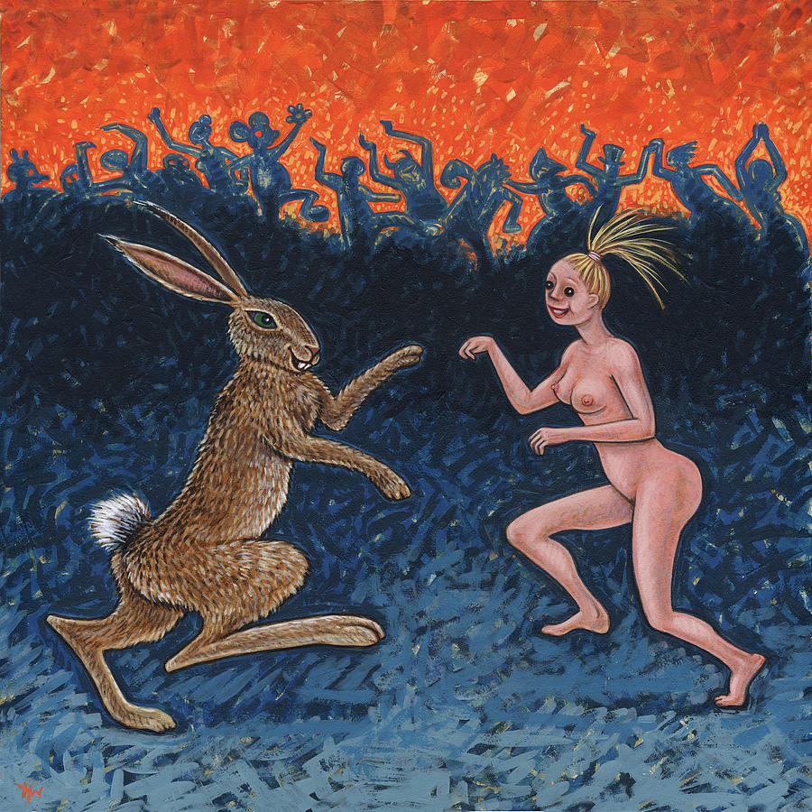 Hoppy Dance Painting by Holly Wood