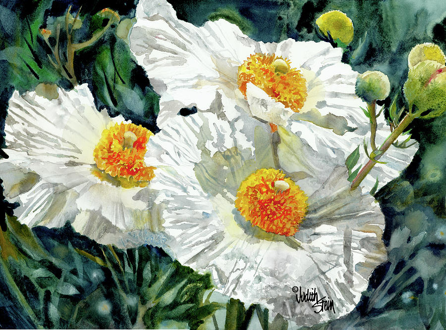 Hoppy Poppy Painting by Judith Stein