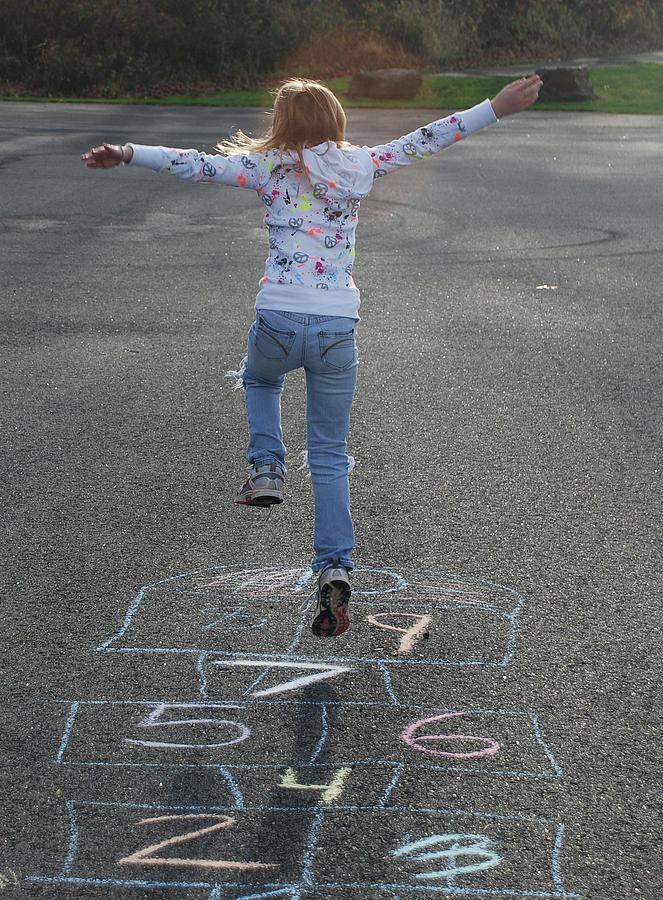 Girl Photograph - Hopscotch Queen by Richard Bryce and Family