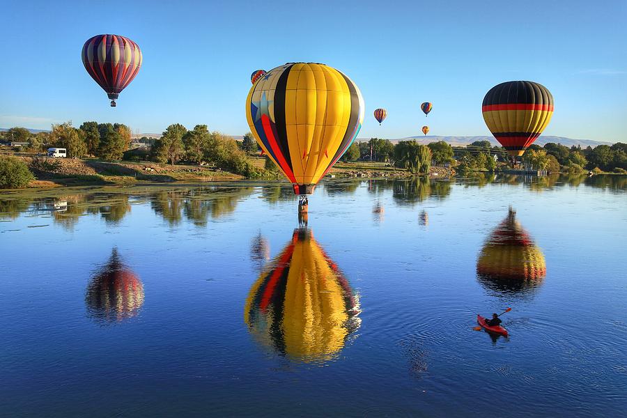 Hor air balloons 2 Photograph by Lynn Hopwood