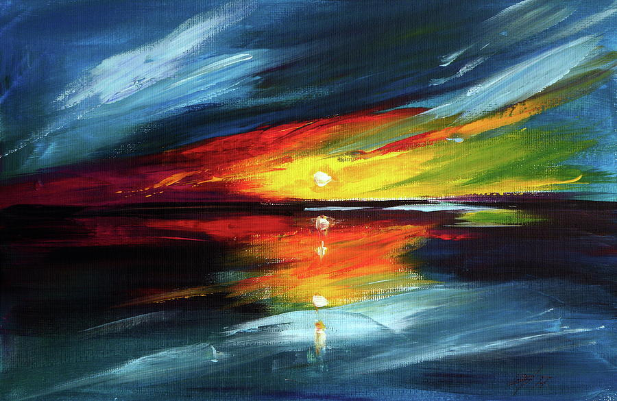 Horizon Painting by Kovacs Anna Brigitta