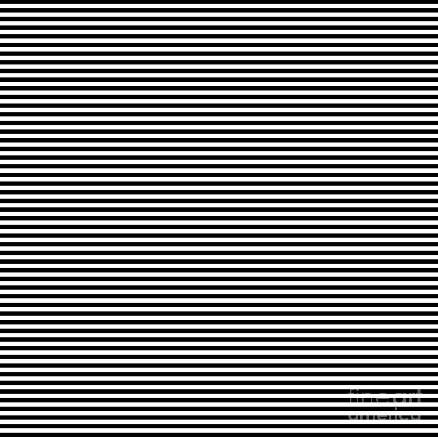 Horizontal Stripes in Black and White Digital Art by Leah McPhail