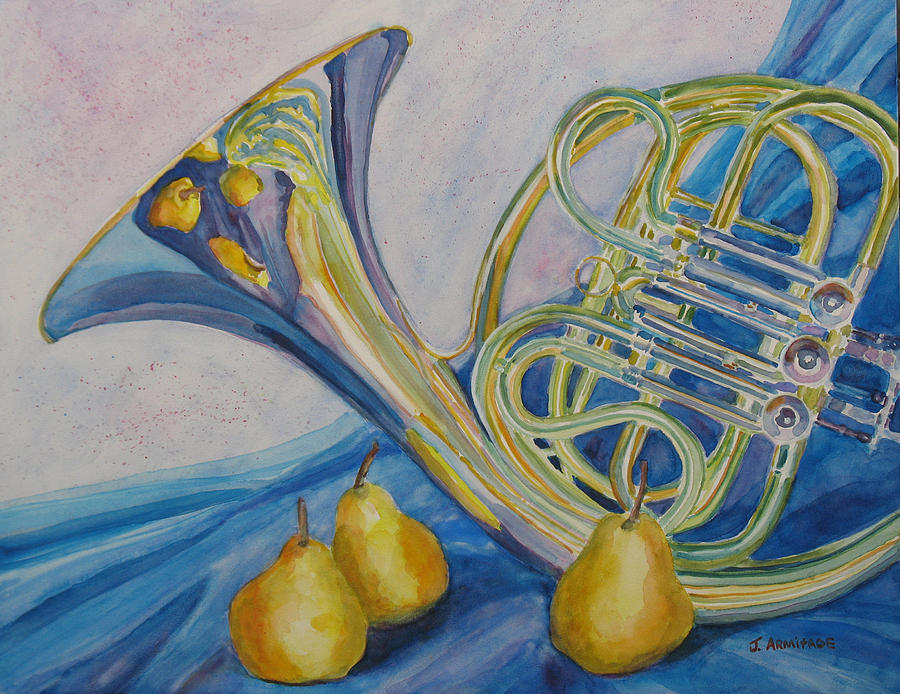 Pear Painting - Horn dAnjou by Jenny Armitage