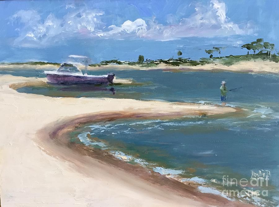 Beach Painting - Horn Island Cove by Leslie Dobbins