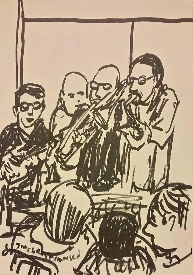 Horn Section Blue Monday Painting by James Christiansen