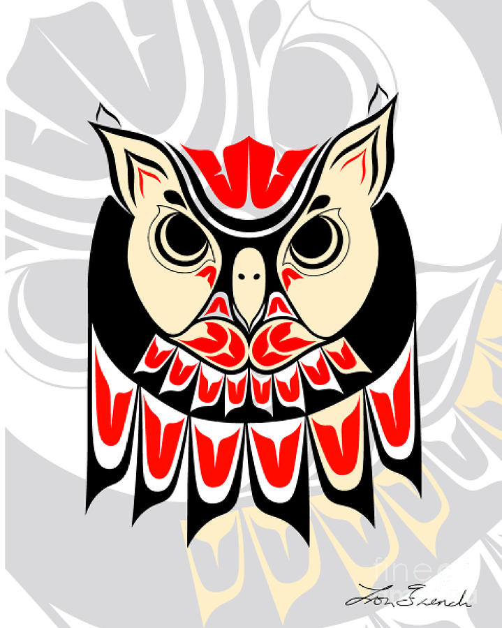 Horned Owl Digital Art by Lon French