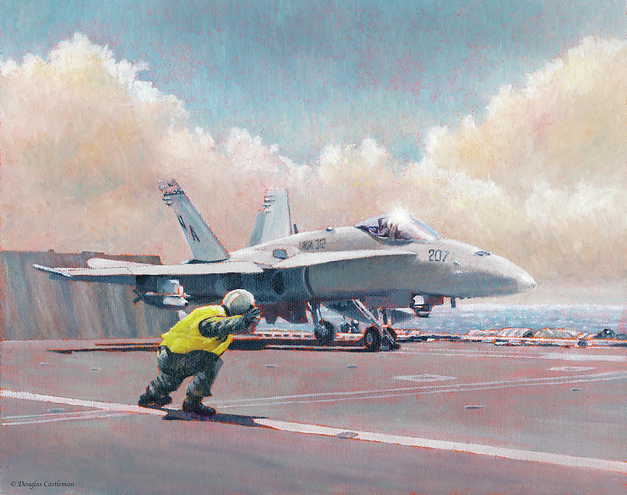 Hornet Launch Painting by Douglas Castleman
