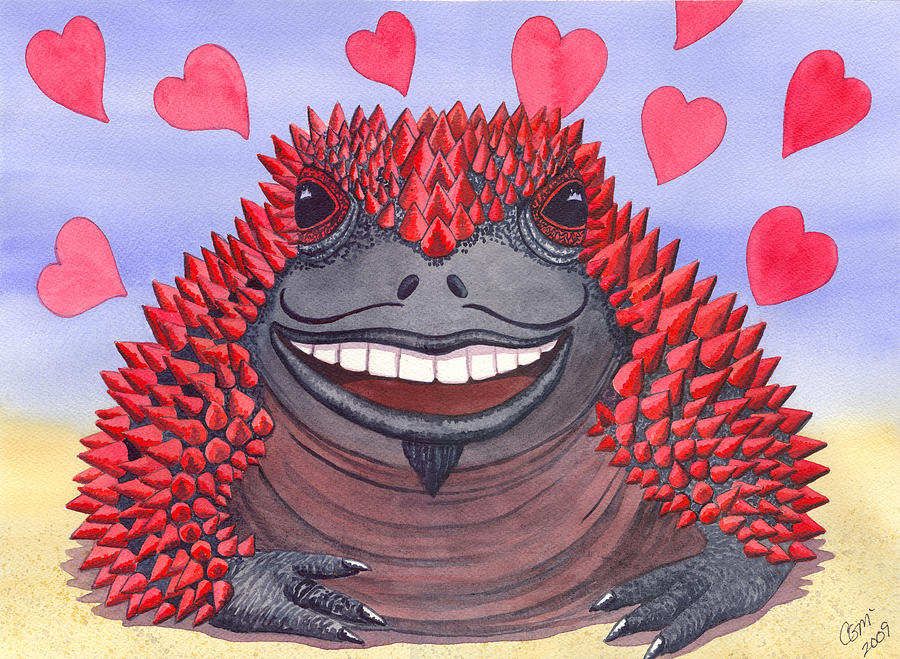 Horny Toad Painting by Catherine G McElroy