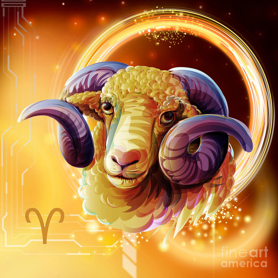 Horoscope SignsAries Digital Art by Peter Awax Pixels