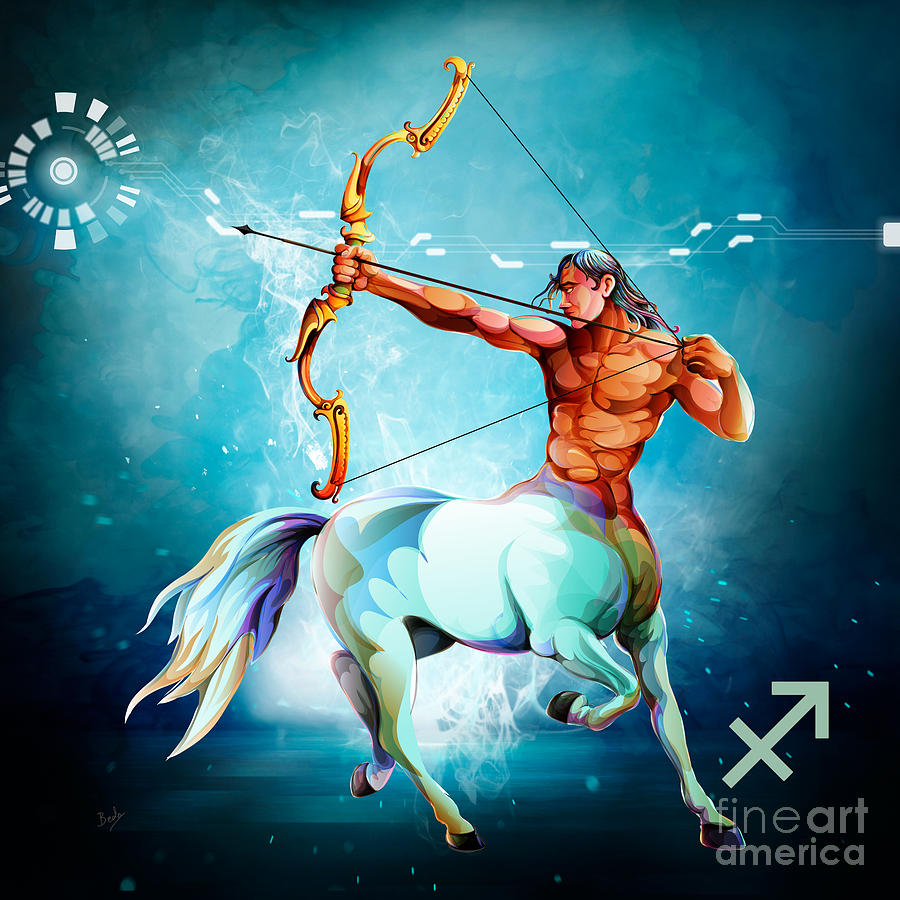 Horoscope SignsSagittarius Digital Art by Peter Awax Pixels