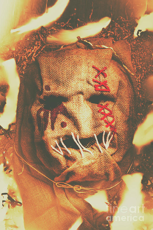 Halloween Photograph - Horror scarecrow portrait by Jorgo Photography