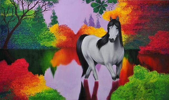 Horse 2 Painting by Houda Khamlichi