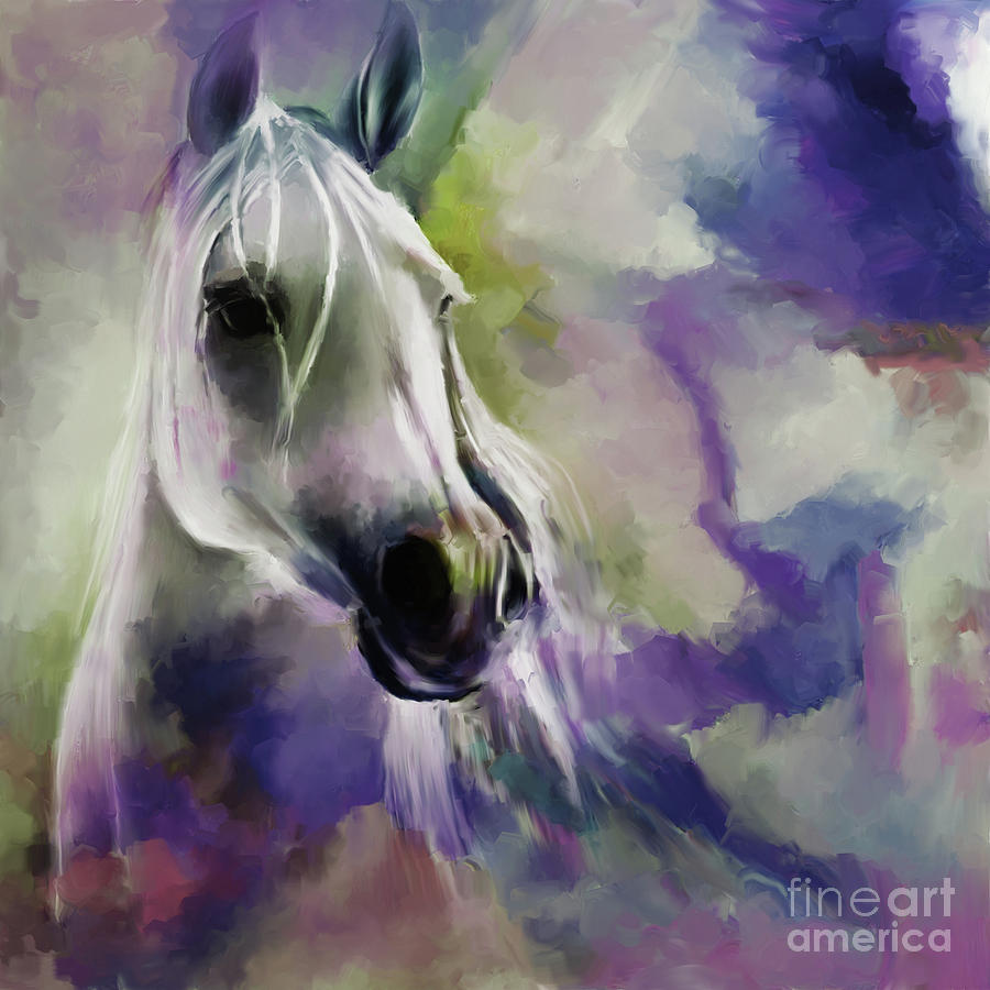 Horse Abstract art  Painting by Gull G