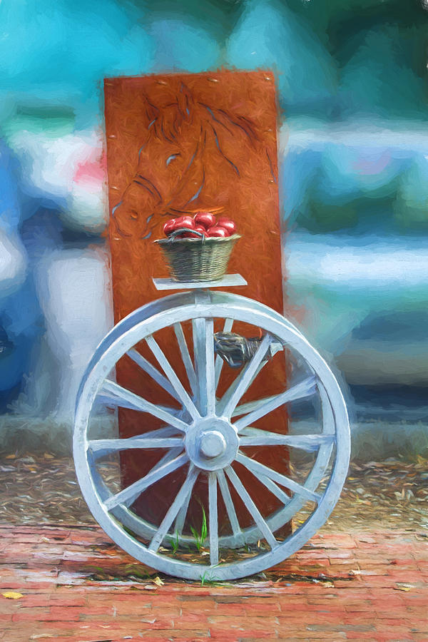 Horse and Carriage with Apples Digital Art by John Haldane