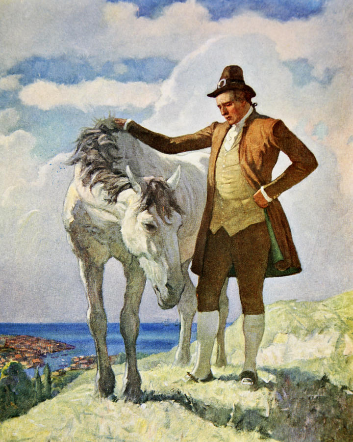 Horse Painting - Horse and Owner by Newell Convers Wyeth