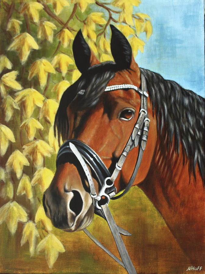 Abstract Painting - Horse And Sun by Natalia Huff