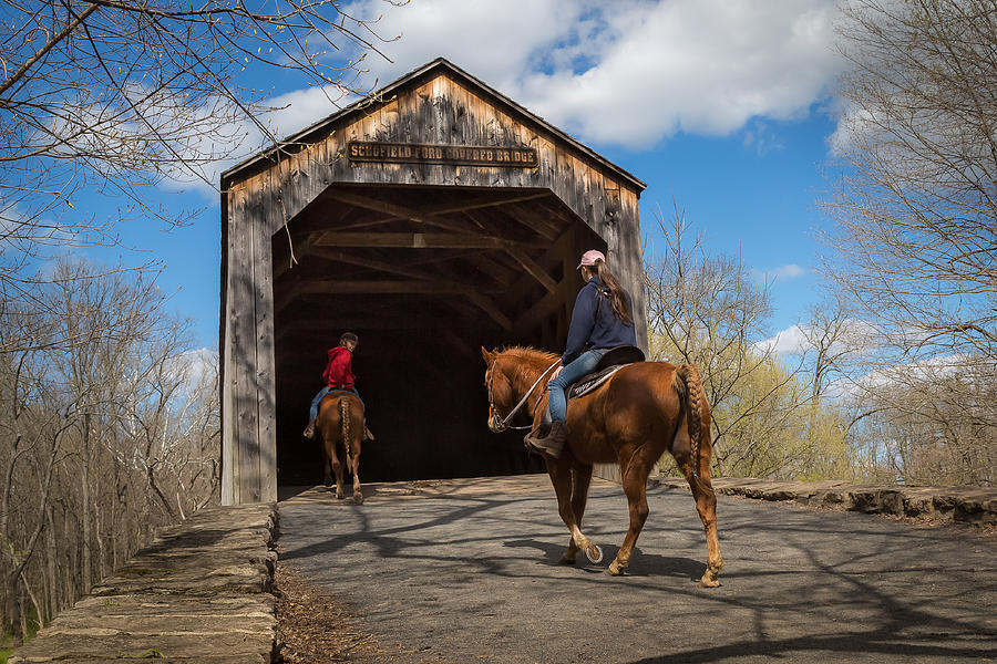Horse back riding at Tyler State Park Photograph by Kevin Giannini