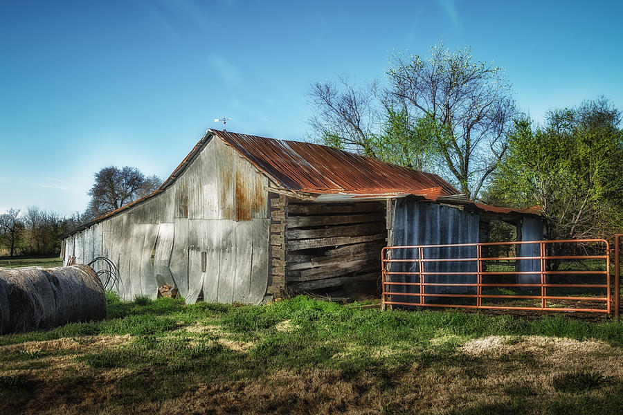 Farm Photograph - Horse Barn in Color by James Barber