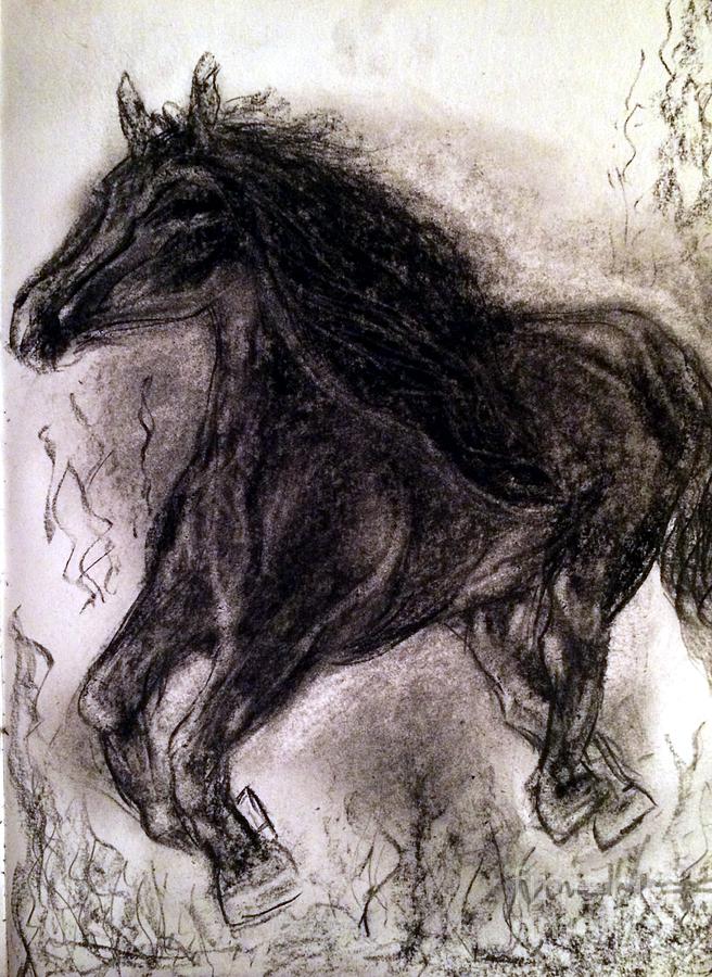 Horse Painting by Brindha Naveen