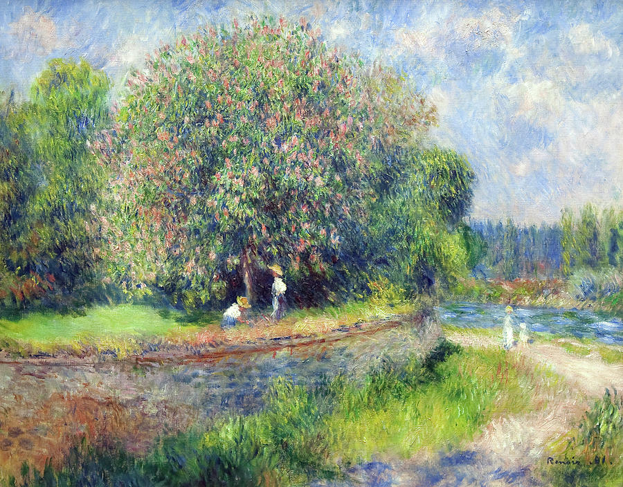 Horse-chestnut Tree in Flower Painting by Pierre-Auguste Renoir