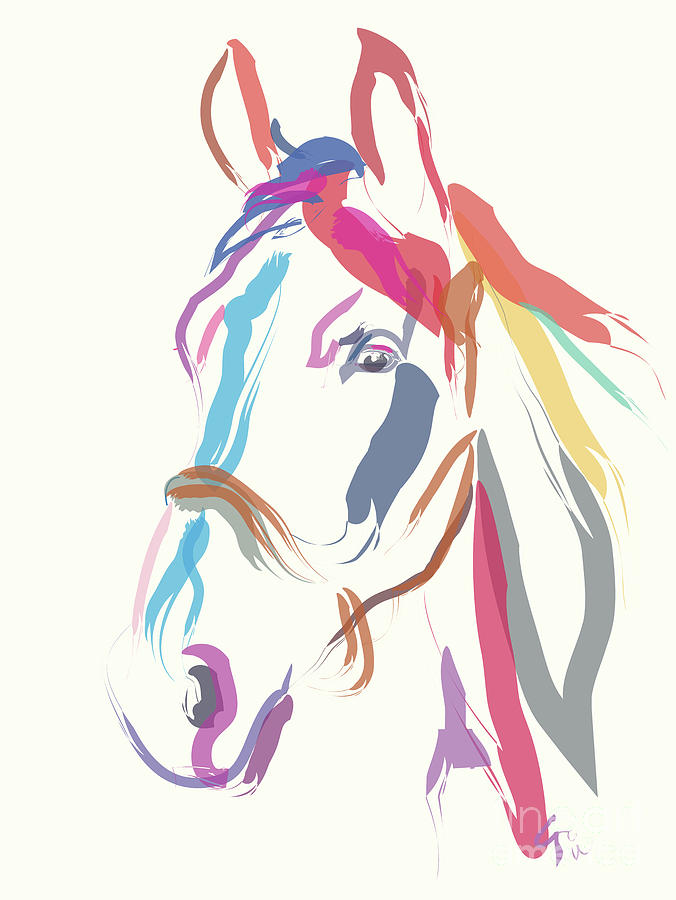 Horse Colour me Beautiful in Ecru by Go Van Kampen Horse Colour me Beautiful in Ecru by Go Van Kampen