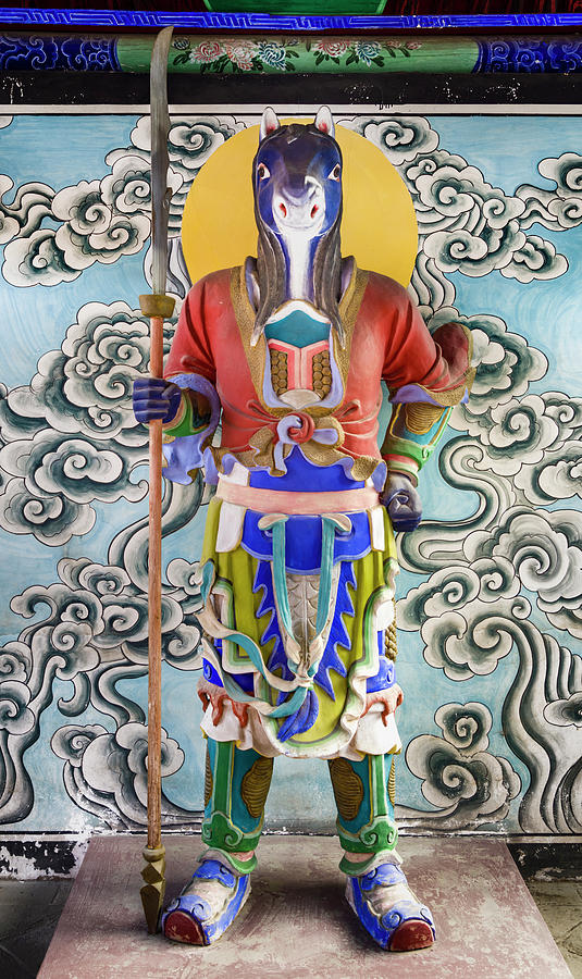 Horse Face Guardian of the Underworld Yuquan Temple Tianshui Gan Photograph by Adam Rainoff