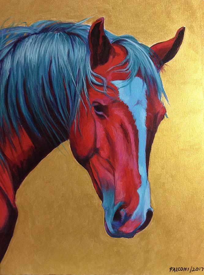 Horse Painting - Horse Face by Susana Falconi