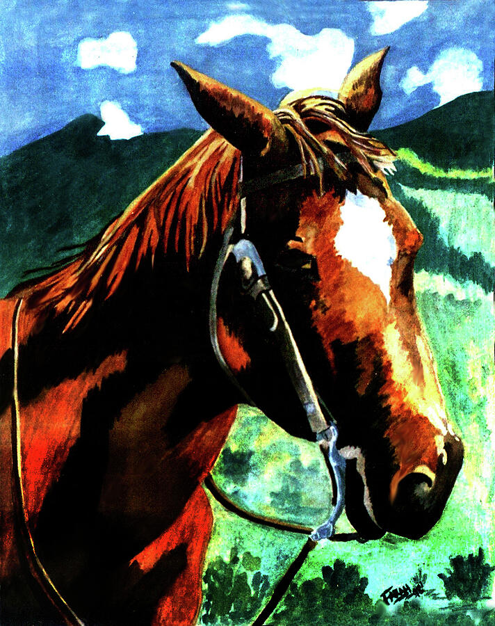Wildlife Painting - Horse by Farah Faizal