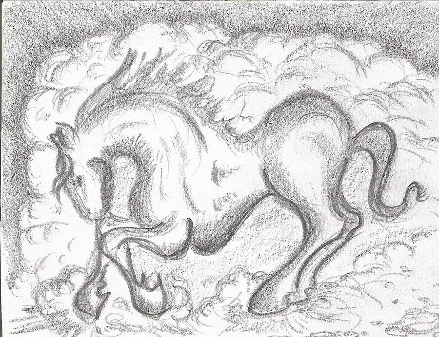 Horse Drawing - Horse by Gabriel Coelho