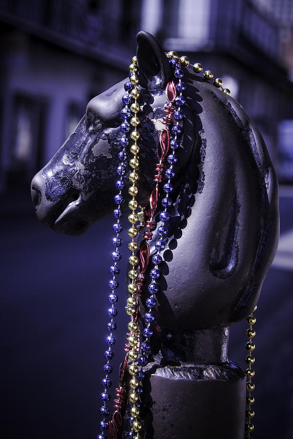 New Orleans Photograph - Horse Head Hitching Post by Garry Gay