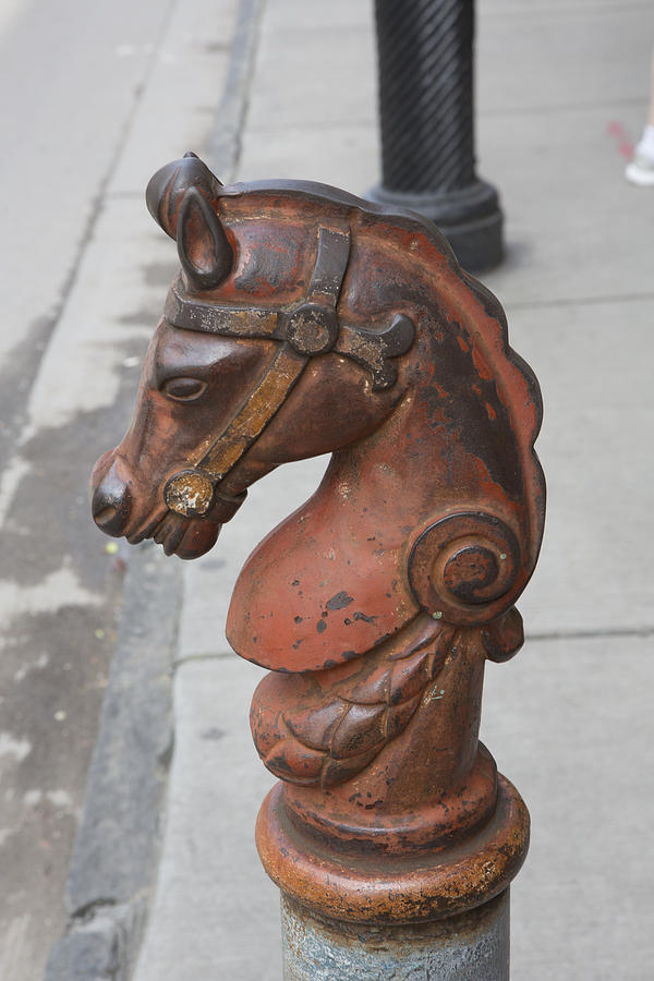 Horse Head Hitching Post Photograph by Gregory Scott