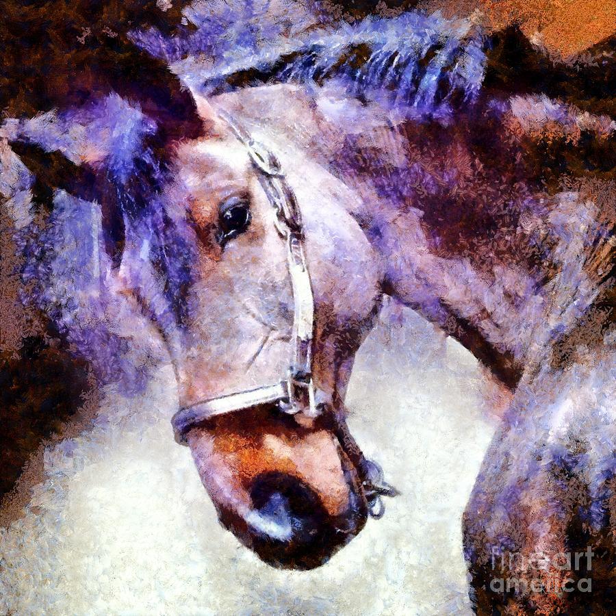 Horse I will follow you Painting by Janine Riley