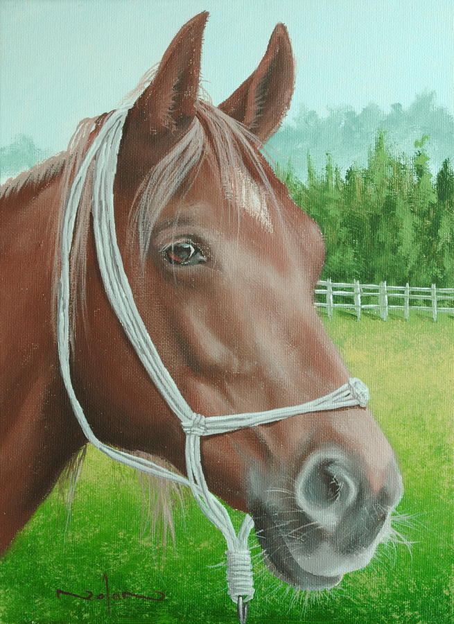 Horse in Acrylic Painting by Nolan Clark - Pixels