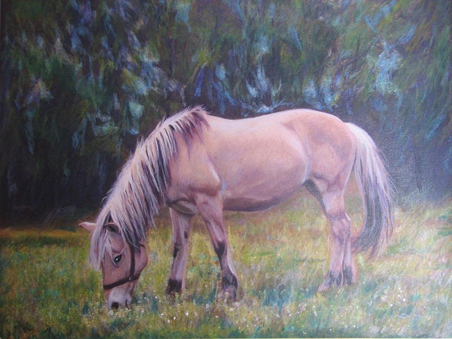 Horse in field Painting by Luci DIckinson - Fine Art America