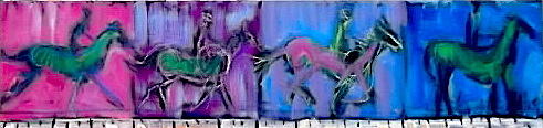 Horse in Motion 3 Painting by Les Leffingwell