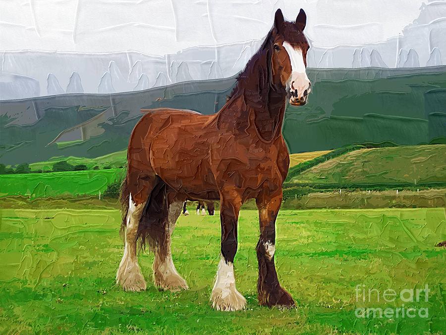 Horse Painting - Horse in the Field by Deborah Selib-Haig