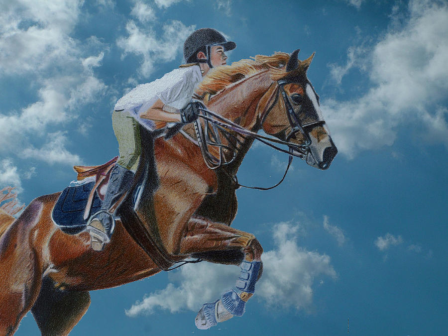 Horse Painting - Horse Jumper by Patricia Barmatz Horse Painting - Horse Jumper by Patricia Barmatz