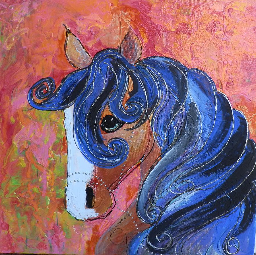 Horse Painting - Horse of a Different Color by Jann Elwood