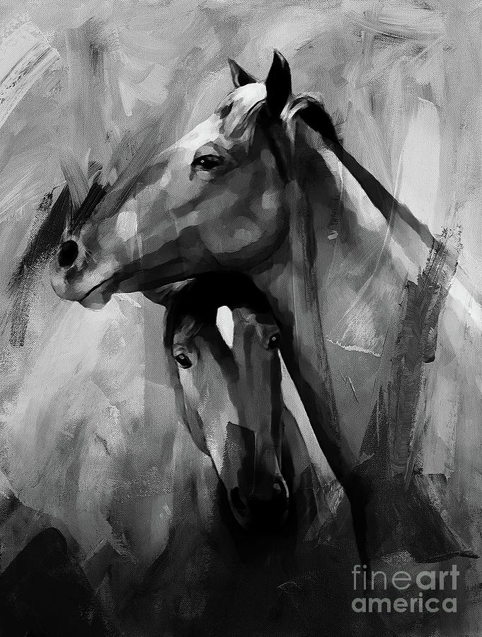 Horse Pair 001  Painting by Gull G