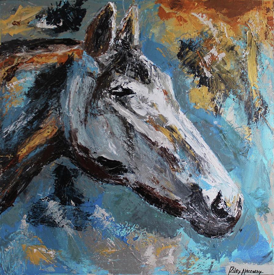 Horse Palette Knife Painting Painting by Riley Abernathy - Fine Art America