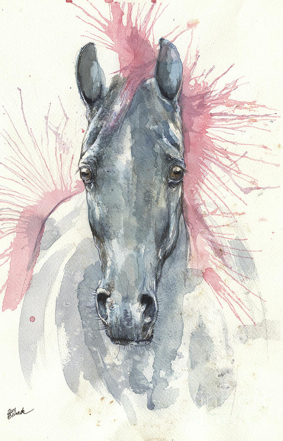 Horse portrait 2017 07 26 Painting by Ang El