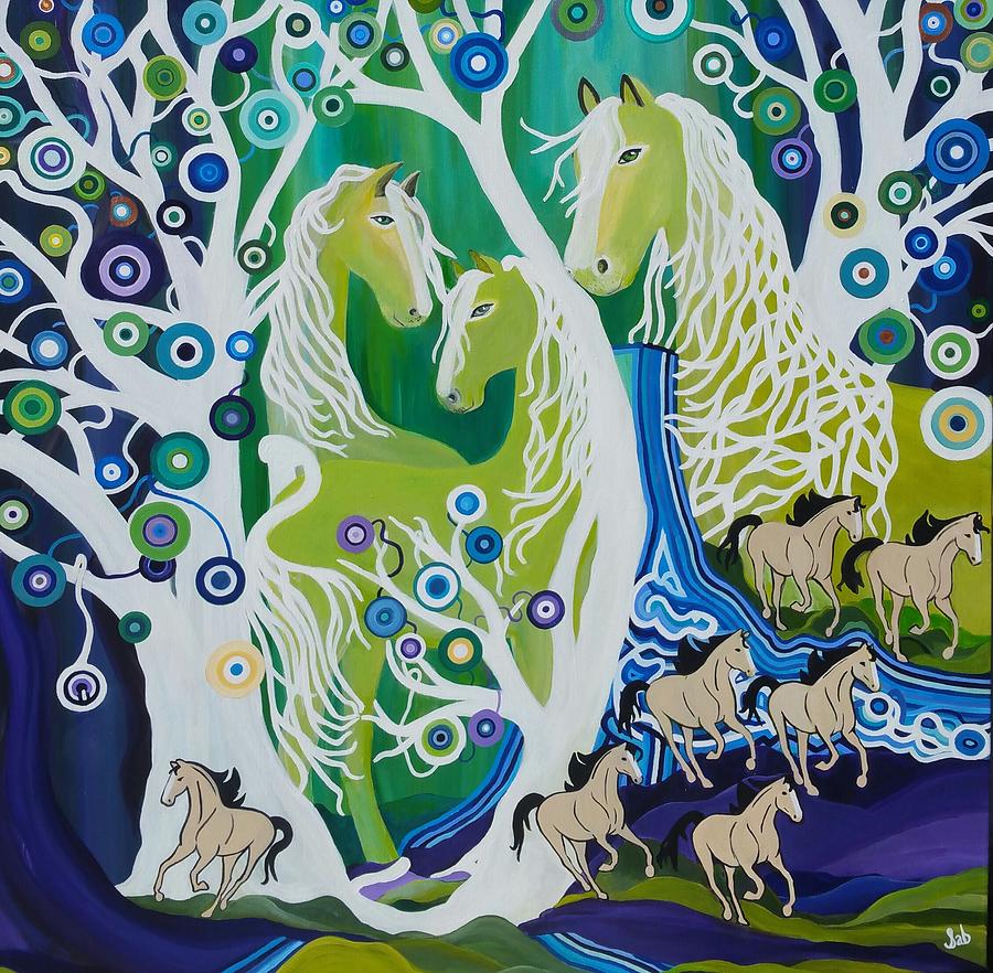 Horse Painting - Horse Power by Shari Benkiel