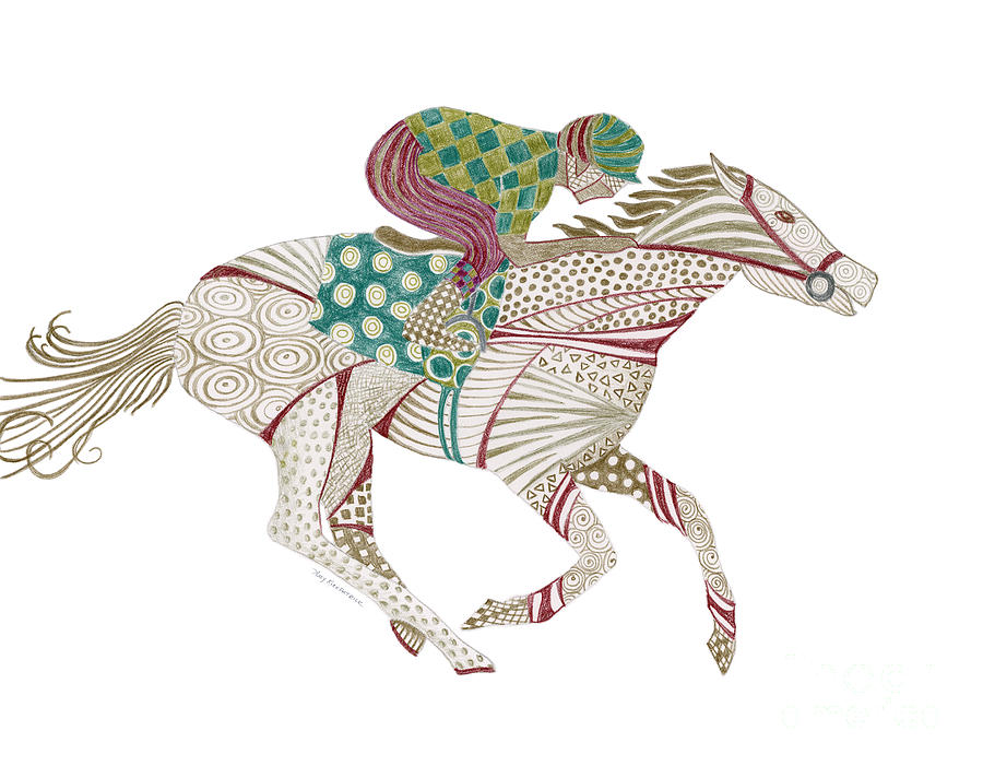 Horse Racer Painting by Amy Kirkpatrick