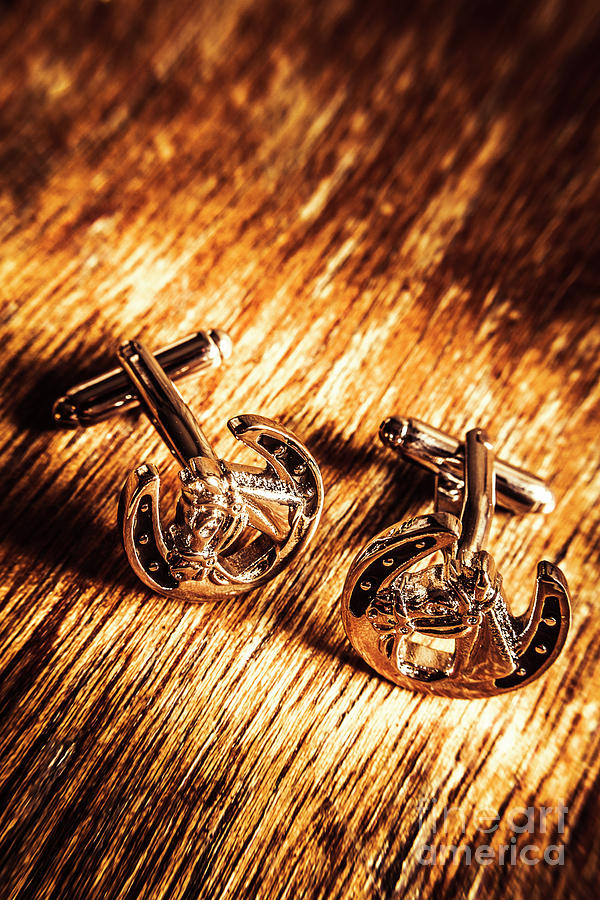 Horse racing cuff links Photograph by Jorgo Photography