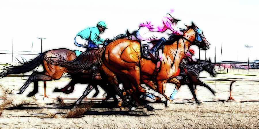 Sports Photograph - Horse Racing Dreams 4 by Bob Christopher